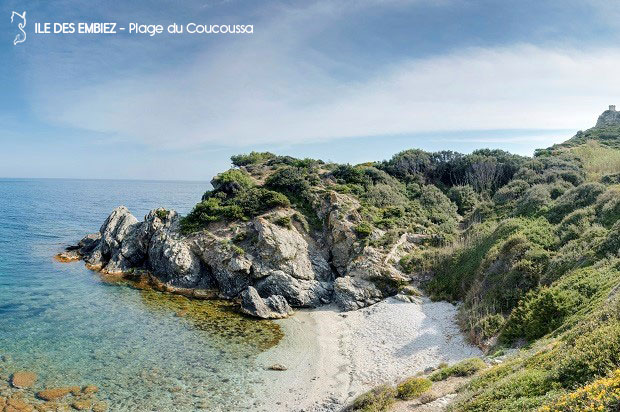 Ile des Embiez - Plage du Coucoussa plages et criques de l'île des embiez