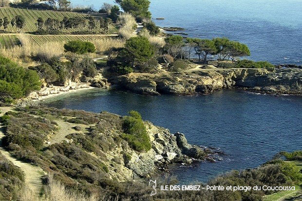 Ile des Embiez - Pointe et plage du Coucoussa plages et criques de l'île des embiez
